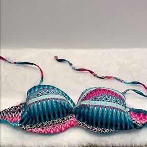 Colourful vibrant bikini top
